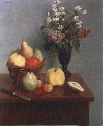 Henri Fantin-Latour Still life with Flowers and Fruit France oil painting reproduction